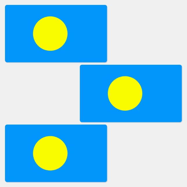 Palau-Flagge Etiketten (Gruppe)