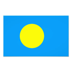 Palau-Flagge Fotodruck