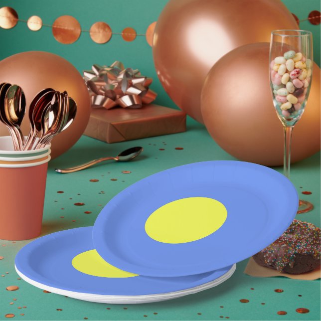 Palau-Flagge Pappteller (Multi)