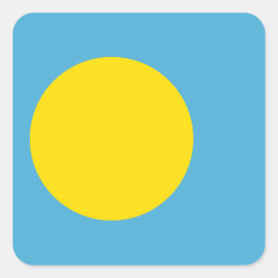 Palau-Flagge Quadratischer Aufkleber