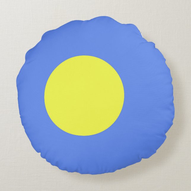 Palau-Flagge Rundes Kissen (Rückseite)