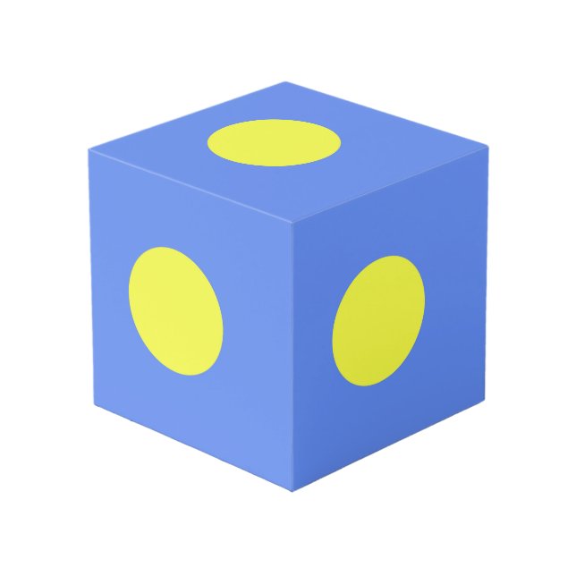 Palau-Flagge Würfel (Vorderseite Schrägansicht)