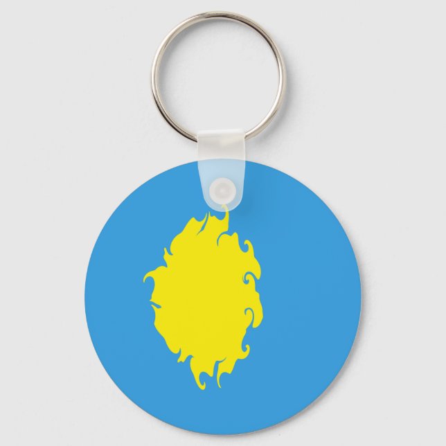 Palau Gnarly Flag Schlüsselanhänger (Vorderseite)