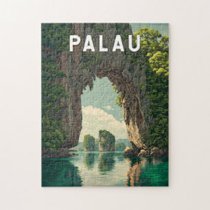 Palau Illustration Reise Kunst Vintage