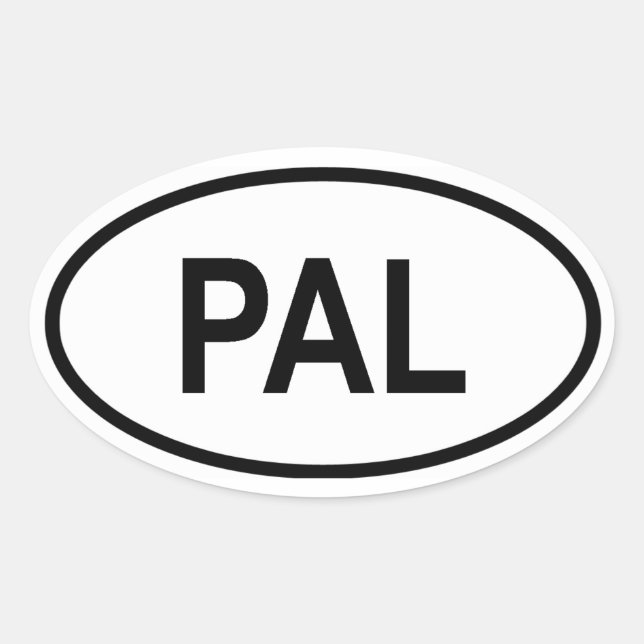 Palau "Kamerad " Ovaler Aufkleber (Vorderseite)