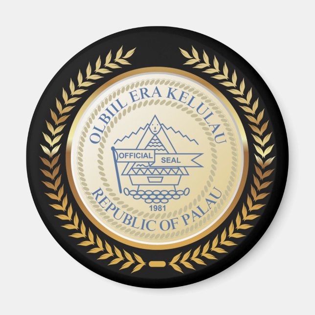 Palau Offiziell Siegel Magnet (Vorne)