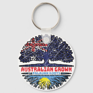 Palau Palauan Australian Australia Tree Roots Flag Schlüsselanhänger