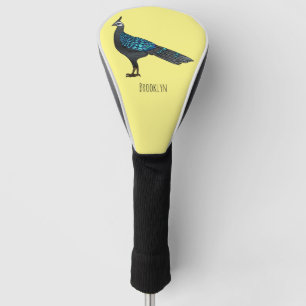 Palawan-Pfau-Fasan-Vogel-Cartoon-Illustration Golf Headcover