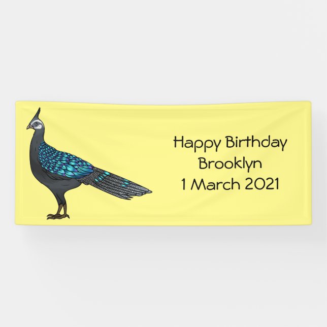 Palawan Pfauenpheasant Cartoon Banner (Horizontal)