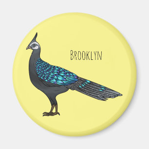 Palawan Pfauenpheasant Cartoon Magnet