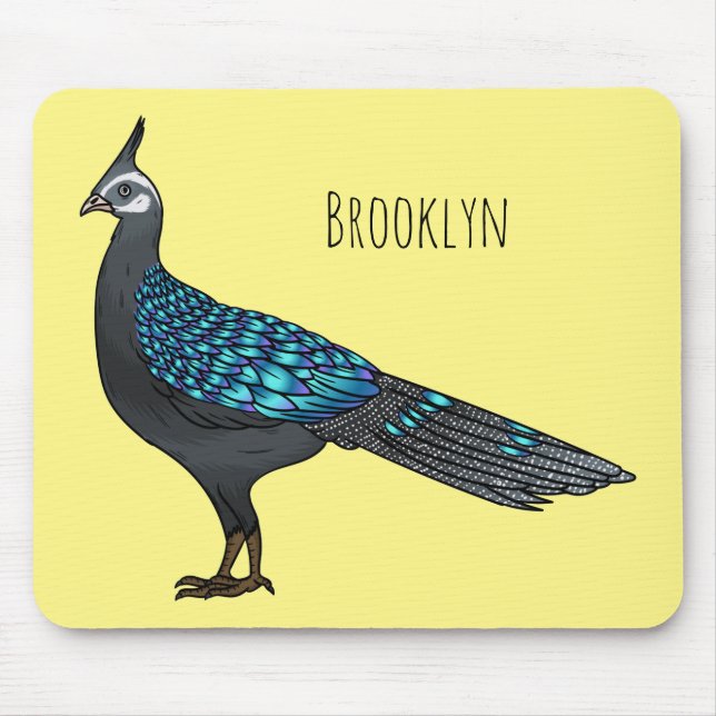Palawan Pfauenpheasant Cartoon Mousepad (Vorne)
