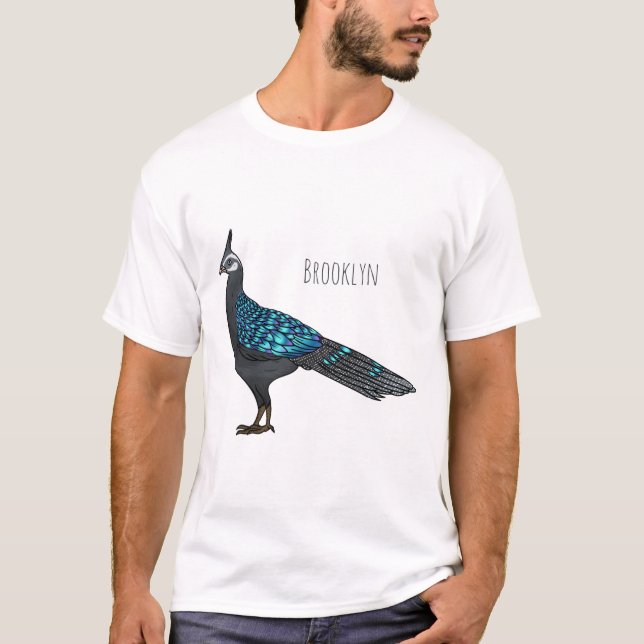 Palawan Pfauenpheasant Cartoon T-Shirt (Vorderseite)