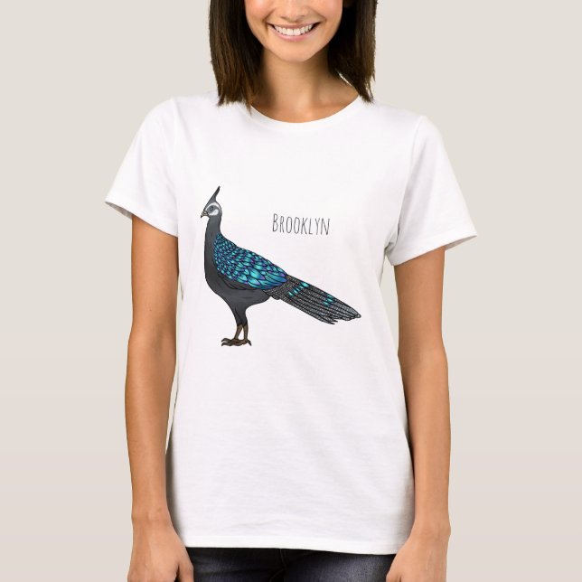 Palawan Pfauenpheasant Cartoon T-Shirt (Vorderseite)