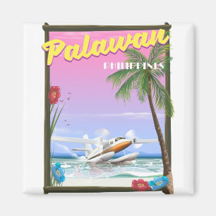 Palawan Philippinen Flugposter Magnet