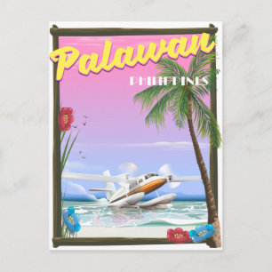 Palawan Philippinen Flugposter Postkarte
