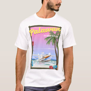 Palawan Philippinen Flugposter T-Shirt