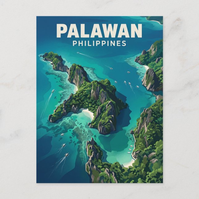 Palawan Philippinen Postkarte (Vorderseite)