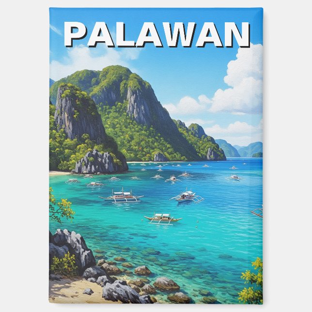 Palawan Philippinen Reise Magnet (Vorderseite)