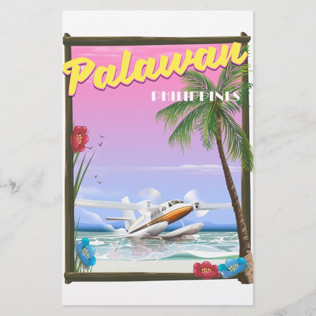 Palawan Philippines Flugplakat Briefpapier (Vorderseite)