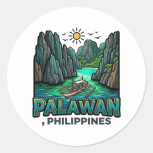 Palawan Runder Aufkleber