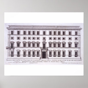 Palazzo Chigi, Marktplatz Colonna, Rom, von Poster