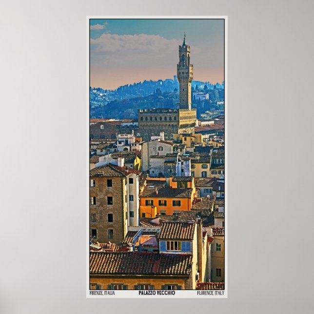 Palazzo Vecchio Panorama (vertical) Poster (Vorne)