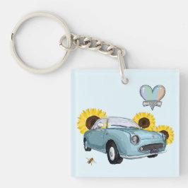 Pale Aqua Figaro key chain Schlüsselanhänger