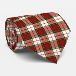 Pale Beige and Red Plaid Krawatte