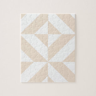 Pale Beige Geometric Deko Cube Pattern