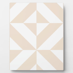 Pale Beige Geometric Deko Cube Pattern Fotoplatte