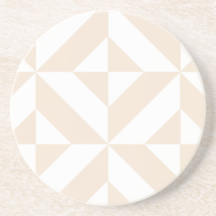 Pale Beige Geometric Deko Cube Pattern Untersetzer