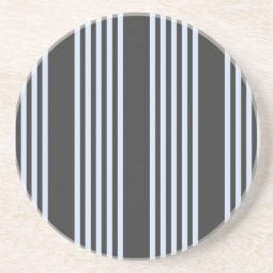 Pale blue and charcoal five stripes pattern getränkeuntersetzer