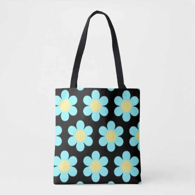 Pale Blue Daisies Tasche (Vorderseite)