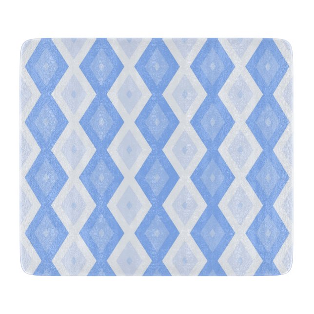 Pale blue diamond pattern schneidebrett (Vorderseite)