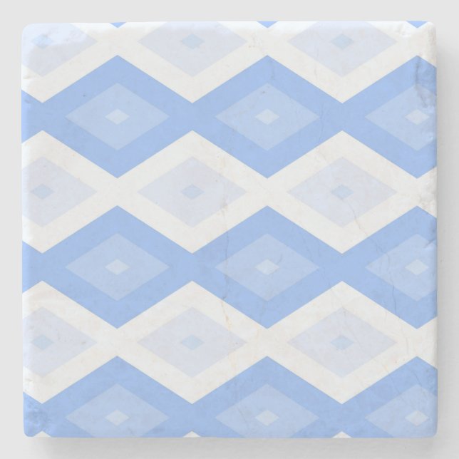 Pale blue diamond pattern steinuntersetzer (Vorderseite)
