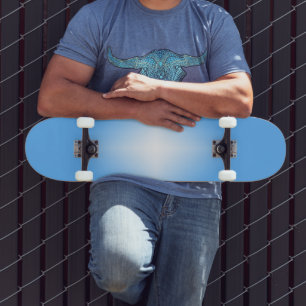 Pale Blue Diamond Shine Skateboard