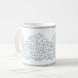 Pale Blue Paisley Café Mug