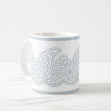 Pale Blue Paisley Tasse