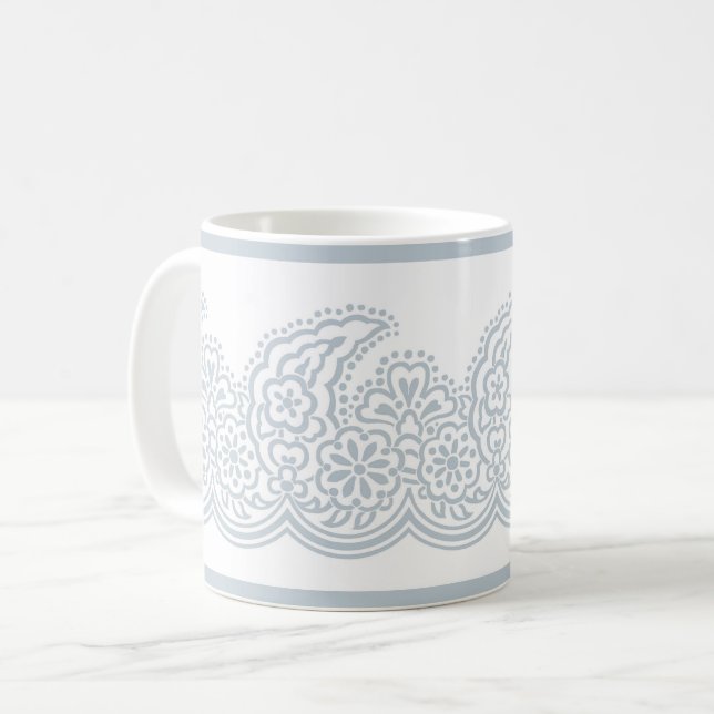 Pale Blue Paisley Tasse (Vorderseite Links)