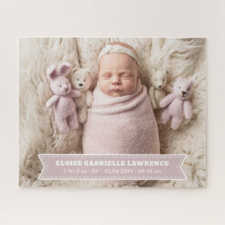 Pale Dusty Pink Newborn Baby Girl Photo
