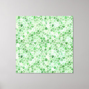 Pale Emerald und Pistachio Cobbled Patchwork Leinwanddruck