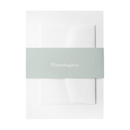Pale Eucalyptus Sage Green Bauchband Einladungsbanderole