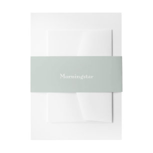 Pale Eucalyptus Sage Green Bauchband Einladungsbanderole