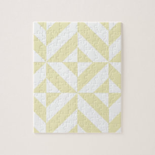 Pale Gold Geometric Deko Cube Pattern