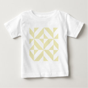 Pale Gold Geometric Deko Cube Pattern Baby T-shirt