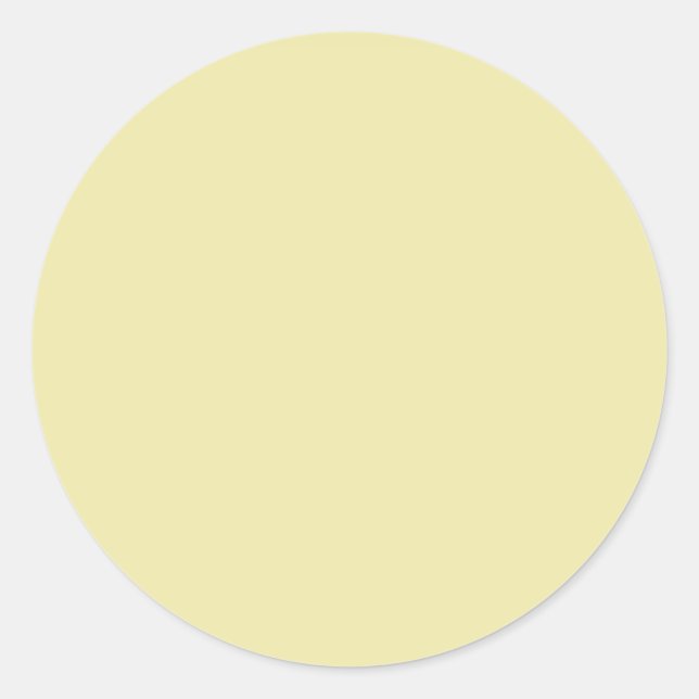 Pale Goldenrod Solid Color Runder Aufkleber (Vorderseite)