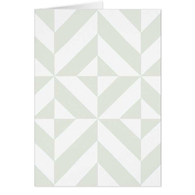 Pale Gray Geometric Deco Cube Pattern (Devant)