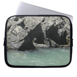 Pale Green River Granite Cliffs Laptop Case