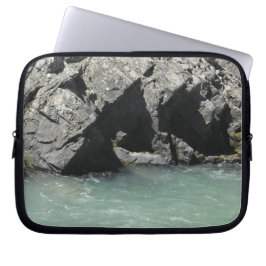 Pale Green River Granite Cliffs Laptop Case