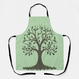🌳 Pale Green Tree of Life Apron - Kitchen Schürze